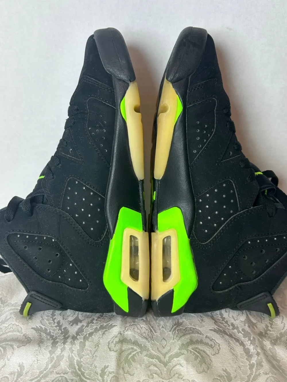Nike Air Jordan 6 retro Sz 4.5 Electric Green/ Black 2021 Rubber Shoes Y2K
